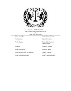 International relations / Africa / Political geography / Special Court for Sierra Leone / Sierra Leone / Kailahun District