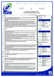 PNC MATCH PREVIEW JAPAN