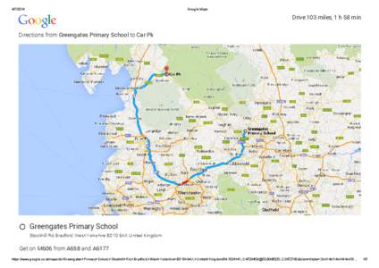 [removed]Google Maps Drive 103 miles, 1 h 58 min Directions from Greengates Primary School to Car Pk