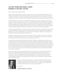 Shawn Atleo / First Nations / Declaration on the Rights of Indigenous Peoples / Ahousaht First Nation / William Commanda / Americas / History of North America / Nuu-chah-nulth people