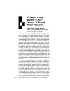 Rhetoric / Cognition / Philosophy of education / Research / Composition studies / First Year Composition / Action research / Writing Across the Curriculum / Experiential education / Writing / Education / Knowledge