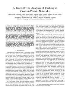 Computing / Computer networking / Named data networking / Content centric networking / Hop / Cache / Traceroute / Router / Open Shortest Path First / Peer-to-peer / Computer network / Routing