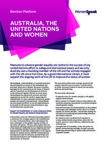 Peace / United Nations International Research and Training Institute for the Advancement of Women / Gender mainstreaming / Peacekeeping / UN Action Against Sexual Violence in Conflict / UN Women / United Nations / Gender studies / United Nations Security Council Resolution