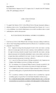 11  LC[removed]House Bill 426 By: Representatives Jerguson of the 22nd, Cooper of the 41st, Purcell of the 159th, Buckner