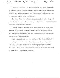 Henry Kissinger / Operation Condor / Nobel Prize / Le Duc Tho / Vietnamization / Nobel Peace Prize / Richard Nixon / Vietnam War / Paris Peace Accords / Military history by country / International relations / Military