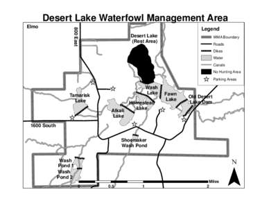 Desert Lake Waterfowl Management Area Legend 800 East  Elmo