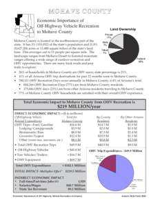 MOHAVE COUNTY Economic Importance of Off-Highway Vehicle Recreation to Mohave County Mohave County is located in the northwestern part of the state. It has 3% (155,032) of the state’s population and 11.8%