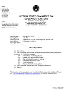 Teresa Lubbers / Robert Behning / Politics of the United States / Humanities / Indiana / 110th United States Congress / 111th United States Congress / Employment Non-Discrimination Act