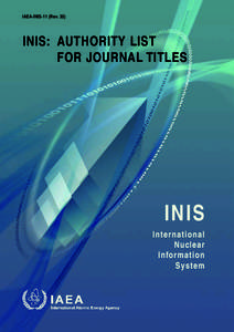 IAEA-INIS-11 (Rev[removed]INIS: AUTHORITY LIST FOR JOURNAL TITLES  INIS