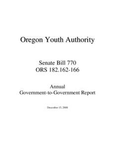 2008 Government to Government Report (SB 770)