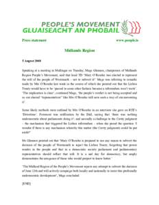 Midlands / Referendum / Geography of Ireland / Government / Mullingar / Crotty / County Westmeath