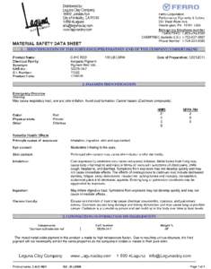 Ferro Stain C-810 Material Safety Data Sheet