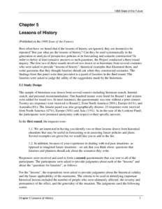 Chapter 5--lessons of history