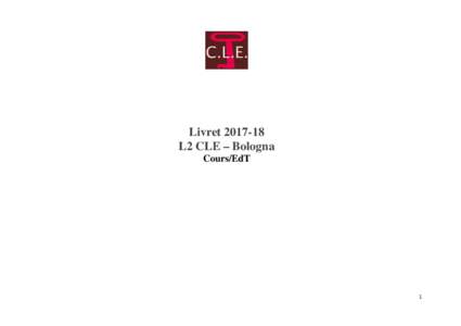 Livret Licence CLE Bologne_2017-18