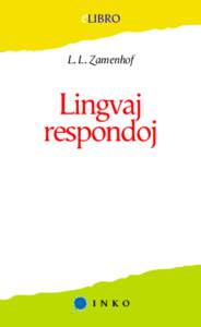 LINGVAJ RESPONDOJ  eLIBRO L. L. Zamenhof