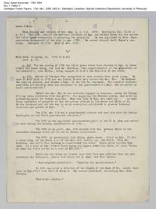 Diary (typed transcript), [removed]Box 1, Folder 3 Darlington Family Papers, [removed], DAR[removed], Darlington Collection, Special Collections Department, University of Pittsburgh Diary (typed transcript), [removed]B