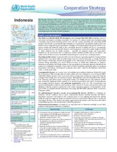 Indonesia  The Republic of Indonesia (RI) consists of approximately[removed]islands located between Asia and Australia. Between 2001 and 2006, the number of provinces expanded from 27 to 33. In August 2009, there were 497