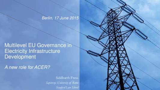 Berlin, 17 JuneMultilevel EU Governance in Electricity Infrastructure Development A new role for ACER?