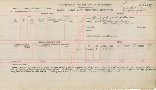 Department of the Interior Property and Tenancy Ledger