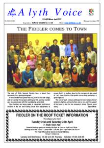 Alyth Voice 133rd Edition, April 2009 Tel[removed]Minimum Circulation 1700