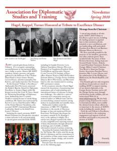 Association for Diplomatic Studies and Training Newsletter Spring 2010