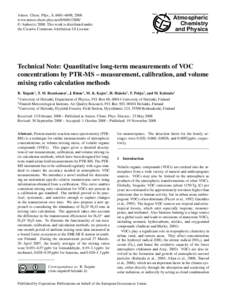 Atmos. Chem. Phys., 8, 6681–6698, 2008 www.atmos-chem-phys.net/ © Author(sThis work is distributed under the Creative Commons Attribution 3.0 License.  Atmospheric