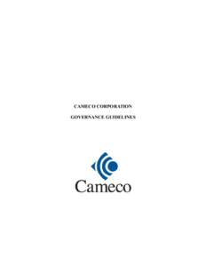 CAMECO CORPORATION GOVERNANCE GUIDELINES Governance Guidelines  Page 1