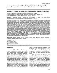 Fungal Diversity  A new species complex including Claviceps fusiformis and Claviceps hirtella