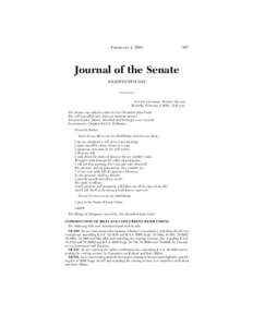 FEBRUARY 4, [removed]Journal of the Senate EIGHTEENTH DAY