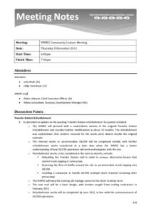 Microsoft Word - Meeting Notes - Community Liaison Group - 8 December 2011