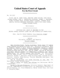 United States Court of Appeals For the First Circuit NoIN RE: ADA M. CONDE VIDAL; MARITZA LÓPEZ-AVILÉS; IRIS DELIA RIVERA-RIVERA; JOSÉ A. TORRUELLAS-IGLESIAS; THOMAS J. ROBINSON; ZULMA OLIVERAS-VEGA; YOLANDA
