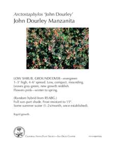 Arctostaphylos John Dourley.indd