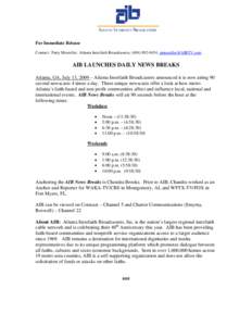 Microsoft Word - Press Release - AIB News Breaks.doc