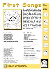 Play and Learn Fact Sheet No 6 - Songs