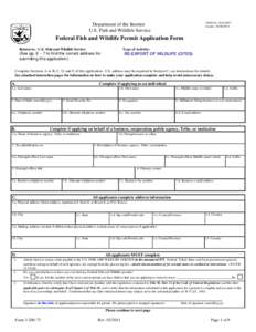 U.S. Fish and Wildlife Service Form[removed]