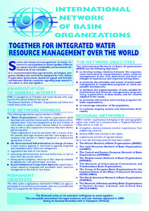 INTERNATIONAL NETWORK OF BASIN ORGANIZATIONS  TOGETHER FOR INTEGRATED WATER