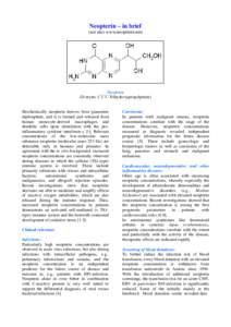 Neopterin – in brief (see also www.neopterin.net) Neopterin (D-erytro-1´2´3´-Trihydroxypropylpterin)