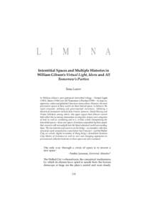 LIMINA  Volume 9, 2003 L I M I N A Interstitial Spaces and Multiple Histories in