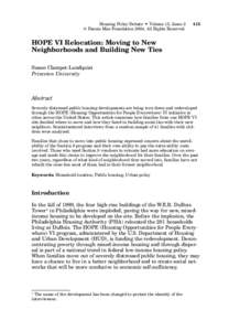 ·  Housing Policy Debate Volume 15, Issue 2 © Fannie Mae Foundation[removed]All Rights Reserved.