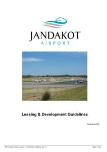 Leasing & Development Guidelines Revised Jan 2014 Ref: Jandakot Airport Leasing & Development Guidelines Jan 14  Page 1 of 46