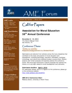 AME Forum AME Leaders President: Sharon Lamb Secretary: Kaye Cook Treasurer: Phyllis CurtisTweed