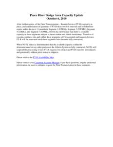 Microsoft Word - Peace River Desgin Area Capacity Update Bulletin October 6 Final Draft.doc