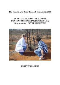 Chemistry / Carbon dioxide / Trees of Australia / Acacia aneura / Flora of Western Australia / Tree / Carbon sink / Biomass / Carbon neutrality / Flora of Australia / Flora of New South Wales / Natural history of Australia