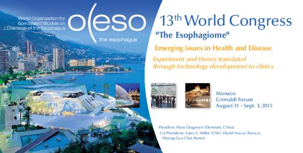 World Organization for Specialized Studies on Diseases of the Esophagus 13th World Congress 