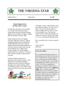 THE VIRGINIA STAR Volume XXV No. 2 Motto: Service  Smoke Signals from