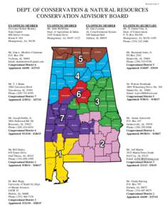 Revised: 6 Jan 15  DEPT. OF CONSERVATION & NATURAL RESOURCES CONSERVATION ADVISORY BOARD EX-OFFICIO MEMBER Governor Robert Bentley