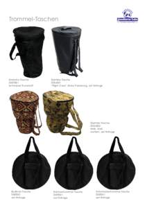 Trommel-Taschen  Darbuka-Tasche ZUDT001 Schwarzer Kunststoff