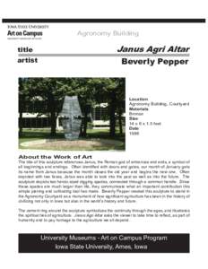 Agronomy Building  Janus Agri Altar title artist