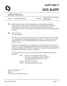 Business / National bank / Year of birth missing / John C. Dugan / James J. Saxon / Office of the Comptroller of the Currency / Banks / Finance