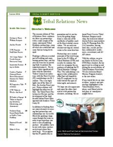 USDA Forest Service Tribal Relations News Summer 2012